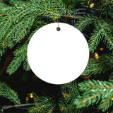 Blank round ceramic Christmas ornament, perfect for custom design, Christmas tree decoration