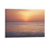 Sunset ocean canvas wall art, high-density canvas for home decor. Sunset colors.