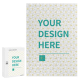 Custom Photo Wooden Puzzle for Adults with 'YOUR DESIGN HERE' on white puzzle, personalized jigsaw puzzle gift.