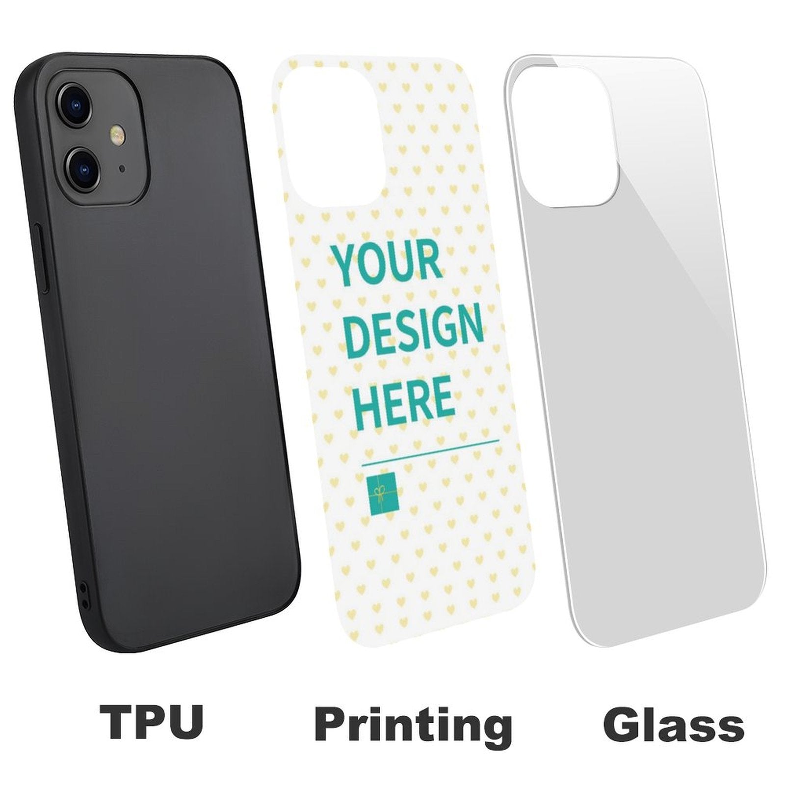 iPhone 12 Series Custom Case, TPU, Printing, and Glass - Showcase your design here.