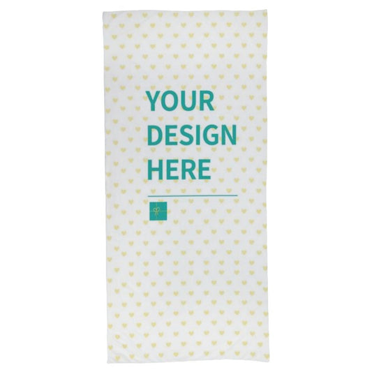 Custom beach towel with heart pattern, design your own photo bath towel for swimming