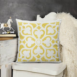 Yellow floral pattern plush pillow cover from MyArtsyGift, sofa, couch, and living room decor