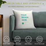 Custom throw pillow case with personalized design, ultra-soft, machine washable, ideal for living room decor