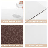 Crystal velvet rug features: super absorbent, delicate stitched edges, non-slip, and easy to clean; great for bathrooms.