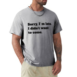 Men's gray crew neck t-shirt with funny quote, casual wear from MyArtsyGift