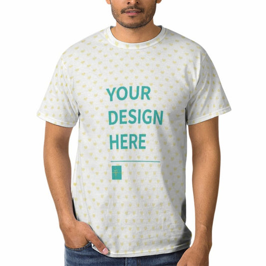 Custom Men's Short-Sleeve Tee with Your Design Here, polyester fabric
