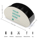 Custom PU leather remote control holder with personalized design, perfect for remote control storage.