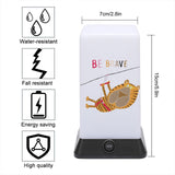 Small table lamp for bedroom or bar, tiger design, with "BE BRAVE" text, night light.