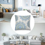 Luxury throw pillow with mandala design, soft short plush material for sofa and living room decor. Available at MyArtsyGift.