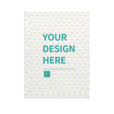 Custom Canvas Print 'YOUR DESIGN HERE' with heart pattern background, personalized wall art from MyArtsyGift