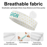 Unisex sports sweatband with 'SIGN' design, breathable fabric, for workouts, and running, Personalized.