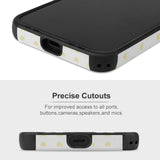 iPhone 12 case with precise cutouts, white fiber leather, yellow heart pattern, anti-scratch cover