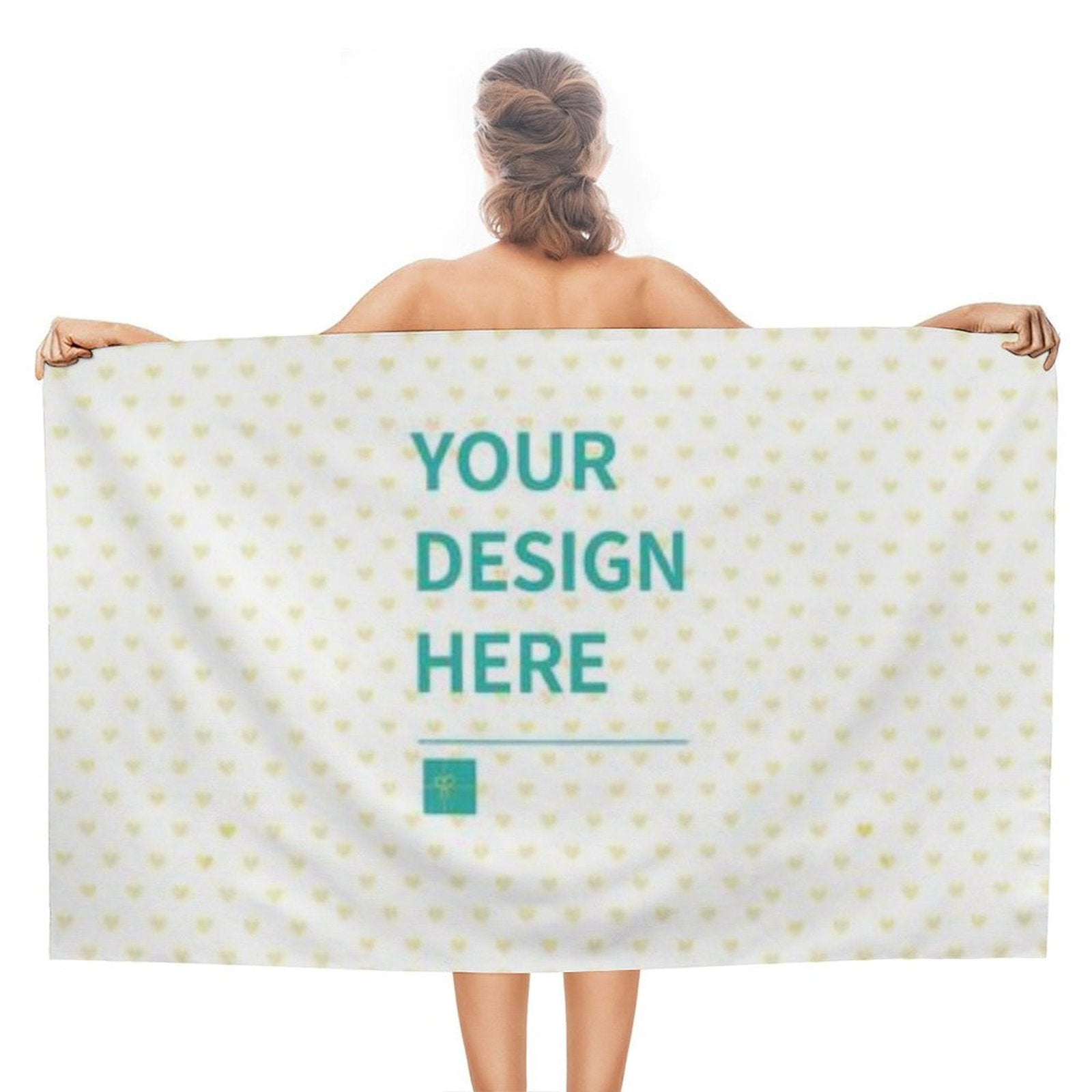 Custom personalized beach towel for adults, double-faced pile, quick-drying, custom beach accessories.