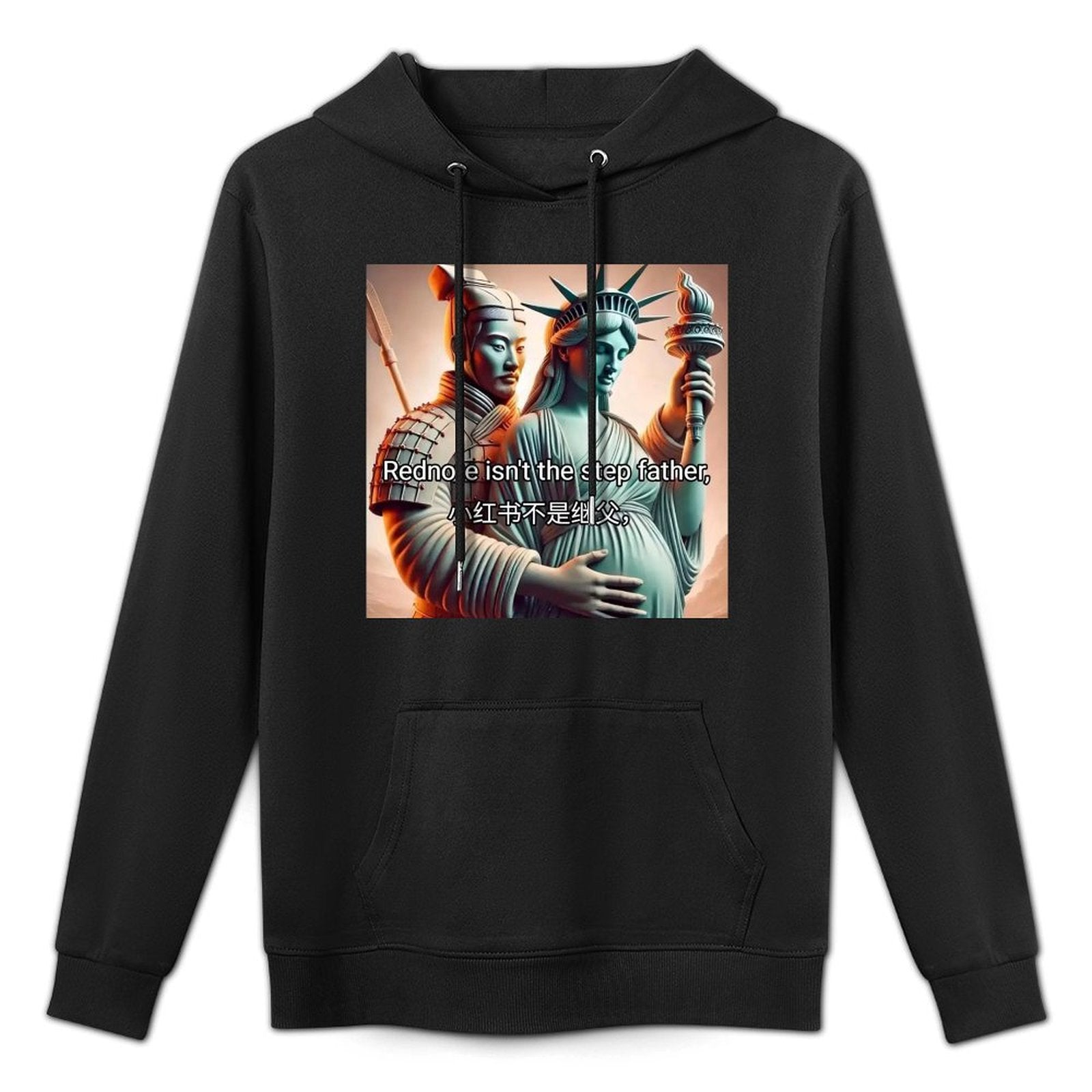 Black Funny Meme T-shirt Rednote Isn't The Stepfather, cotton blend hoodie.