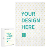 Customizable wooden puzzle with 'YOUR DESIGN HERE' design, perfect for family game nights, personalized jigsaw puzzle gift