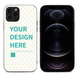 Custom iPhone 12 series case with YOUR DESIGN HERE design, TPU material, protective phone cover.