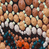 Close-up of Ben Heine's handmade mosaic technique acrylic paint dot artwork, featuring various colors and textures