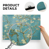 Van Gogh Almond Blossom canvas print, product details, canvas texture and hanging hardware