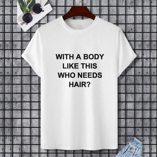 White Gildan unisex t-shirt with printed quote. Comfortable cotton tee for various occasions.