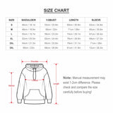 Size chart for Funny Meme T-Shirt Stick Hooded Sweatshirt with measurements from S to 3XL.