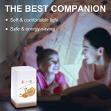 Small tiger design table lamp with 'BE BRAVE' text, night light for kids' bedroom or bar, with soft lighting.