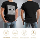 Black eye graphic men's t-shirt, breathable and moisture-wicking, by MyArtsyGift.