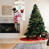 Custom Christmas snowman wooden hanging sign, personalized holiday decor with your design, Xmas party