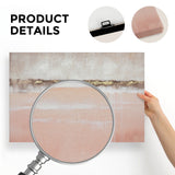 Pink and Gold Abstract Canvas Wall Art Details - Canvas Texture, Hanging Hardware and Canvas Edge, Bedroom/Living Room Decor