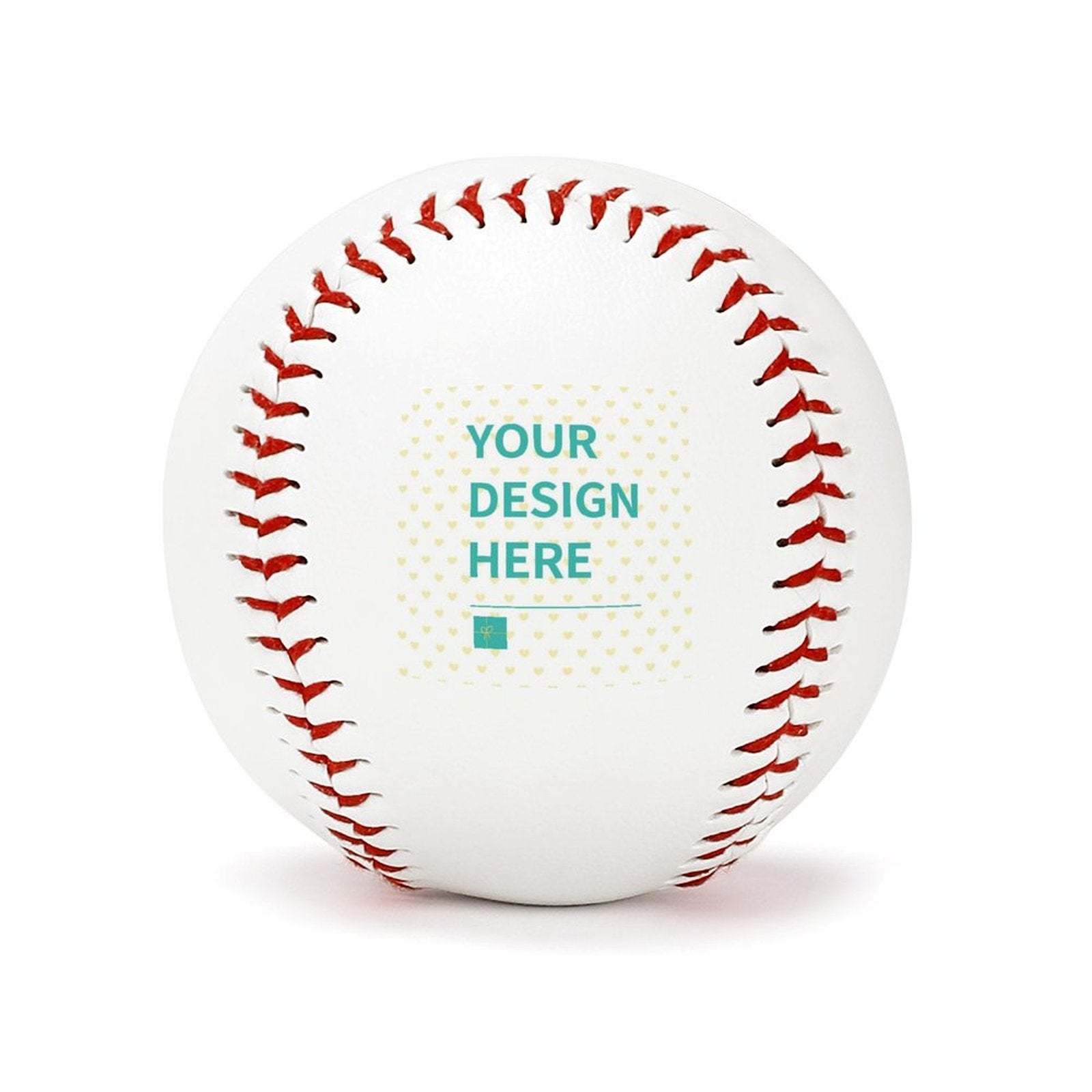 Personalized leather baseball with red stitching. Custom baseball gift for Father Son, Baseball Lovers. "YOUR DESIGN HERE"