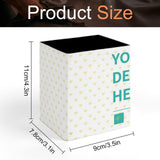 Custom heart pattern leather pen holder with "YO DE HE" text, desk organizer, office gift
