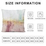 Plush throw pillow cover with abstract art, featuring high quality, comfortable, and breathable design.