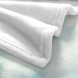 White flannel blanket, soft and cozy, perfect for indoor or outdoor use, USA-made