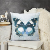 Luxury plush pillow cover with butterfly art, soft short plush fabric, suitable for sofa, couch and living room decoration.