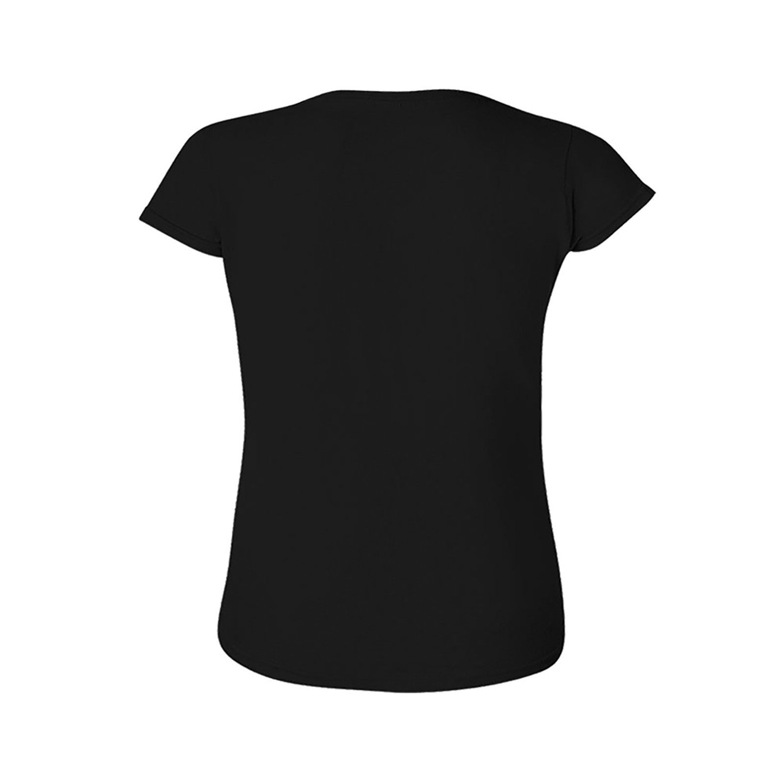 Black women's short sleeve t-shirt from MyArtsyGift, classic design.