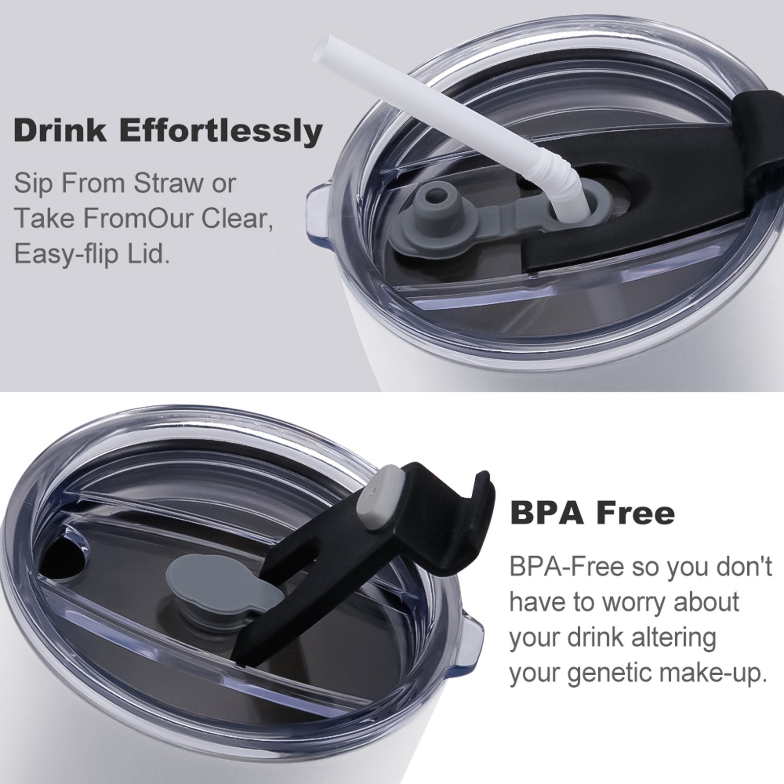 20oz Personalized Coffee Tumbler with straw and easy-flip lid, BPA free, perfect for travel and home use