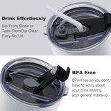 20oz Personalized Coffee Tumbler with straw and easy-flip lid, BPA free, perfect for travel and home use