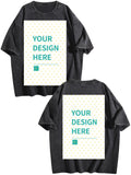 Custom 230g Washed Cotton T-Shirt - Front & Back Print - Ships from Canada