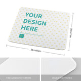 Customizable laptop mouse pad, personalized design area, non-slip waterproof, 24cm, fine texture.