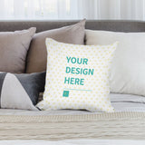 Personalized heart pattern polyester pillowcase with 'YOUR DESIGN HERE' design, bedroom decor from MyArtsyGift.