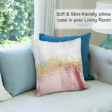 Soft throw pillow with pastel abstract art, comfortable for living room decor