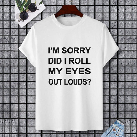 White Gildan Unisex T-shirt with a humorous statement print. Perfect for affordable self-expression.