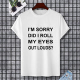 White Gildan Unisex T-shirt with a humorous statement print. Perfect for affordable self-expression.