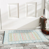 Geometric patterned door mat, suitable for indoor or outdoor use.