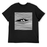 Black Men's Crew Neck T-Shirt with Eye Graphic. Classic tee for men. Cotton fabric. MyArtsyGift.