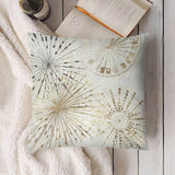 Gold burst design plush pillow cover for sofa, couch, or living room. Decorative, soft, and cozy. Perfect for home decor.