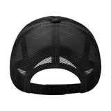 Black mesh baseball cap, perfect for personalized gifts for men and women, ideal for outdoor activities.