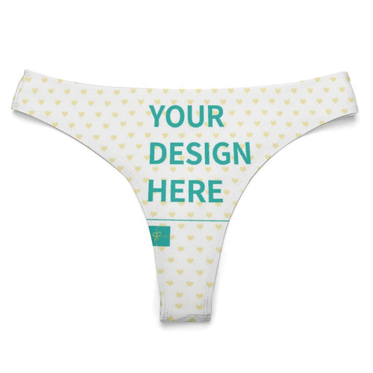 MyArtsyGift - Custom Swin Thong Personalized Underwear Panties With Your Photo Words for Her