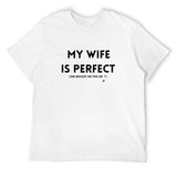 Men's white crew neck t-shirt with funny quote, comfortable cotton tee, MyArtsyGift