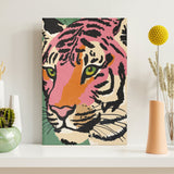 Modern Tiger Wall Art Canvas Painting, colorful design for home decor