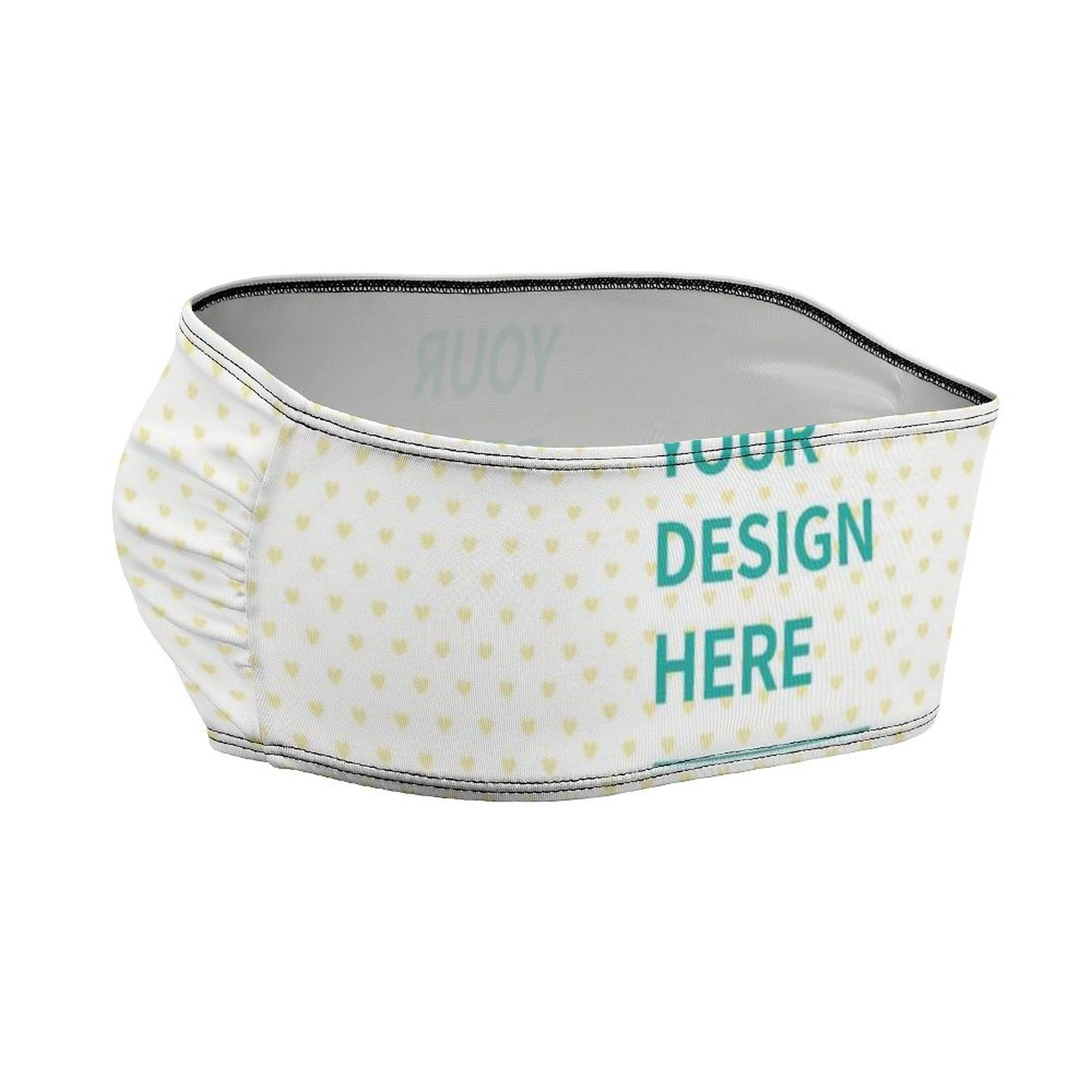 Custom Tube Top for Women with YOUR DESIGN HERE, White Bralette with Heart Pattern